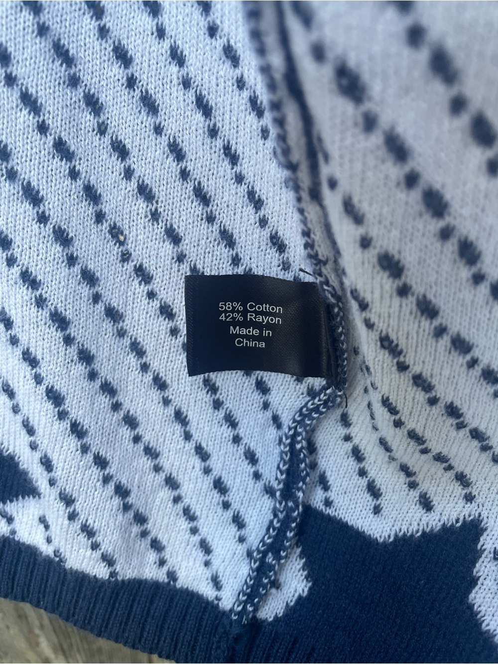 Lane Bryant Navy Blue and White Star Cardigan Sz. 14/16 - Picture 12 of 13